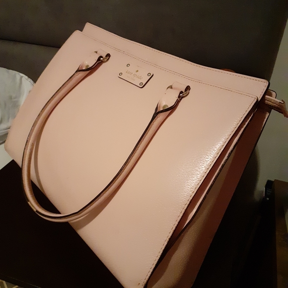 Kate Spade Kory Wellsley Blush Pink large leather Satchel - Picture 7 of 8